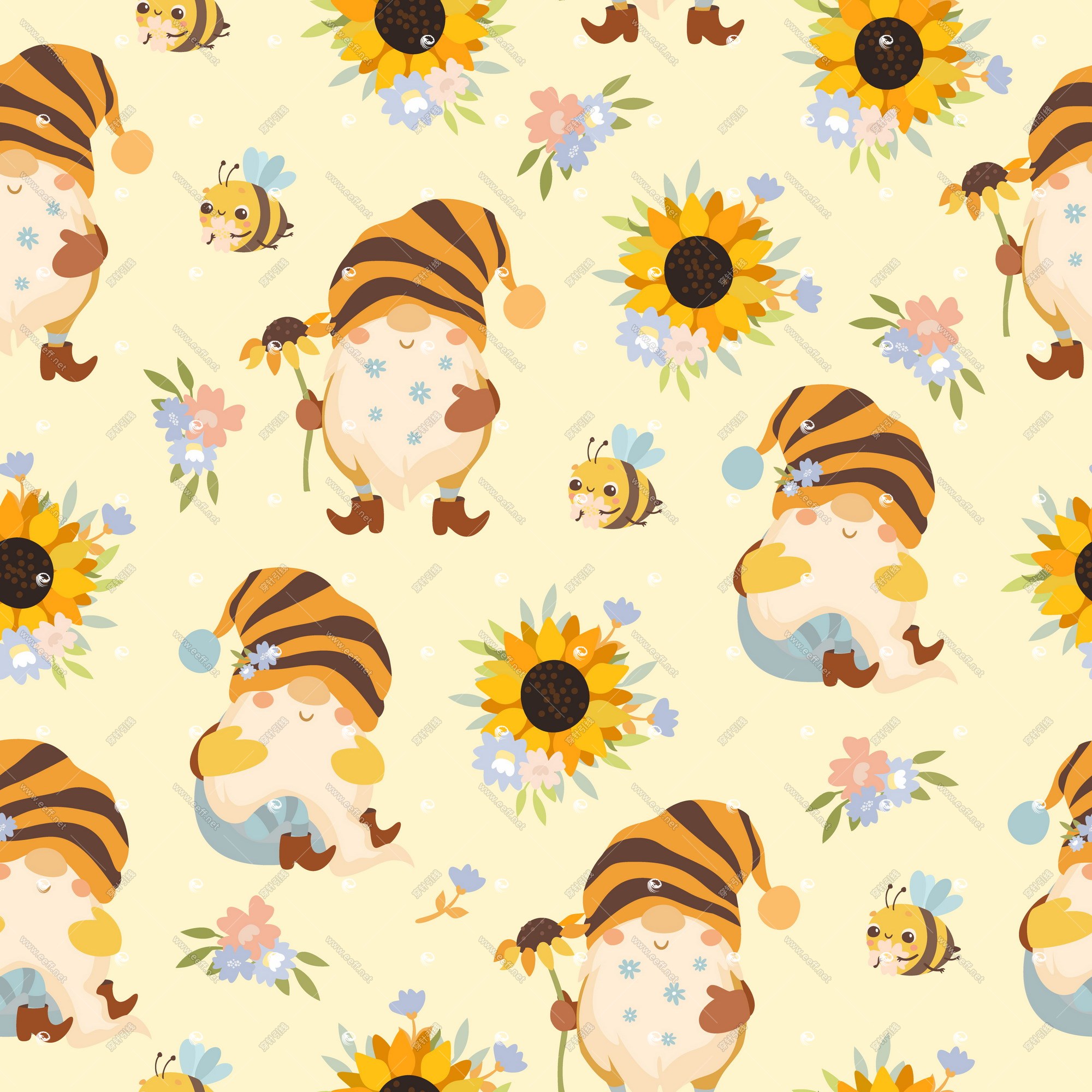 gnomes_and_bees_pattern-1